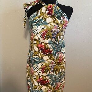 Tommy Bahama Green Backless Halter Sundress